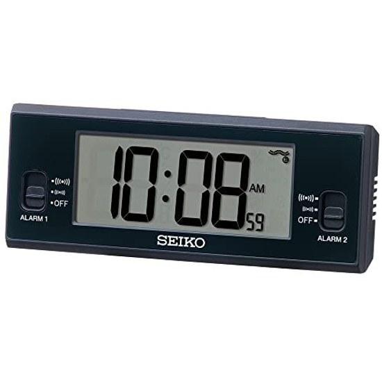 Seiko Clock Alarm Desk Digital Radio Black SQ321K
