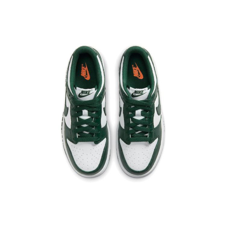Nike Dunk Low GS Michigan State Kids Sneakers White Team-Green Total-Orange CW1590-102