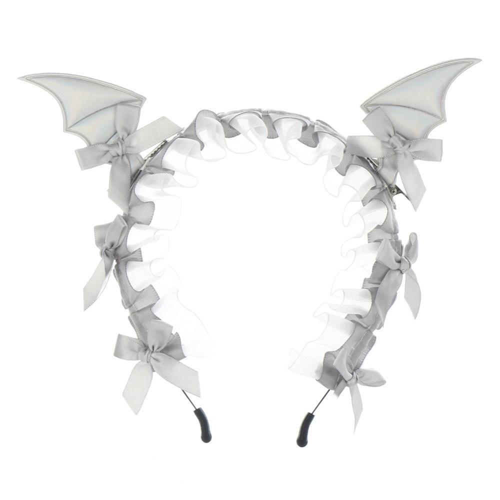 Bow Bat Hair Hoop Punk Gothic Headpiece Hair Band Little Devil Headband Goth Girls