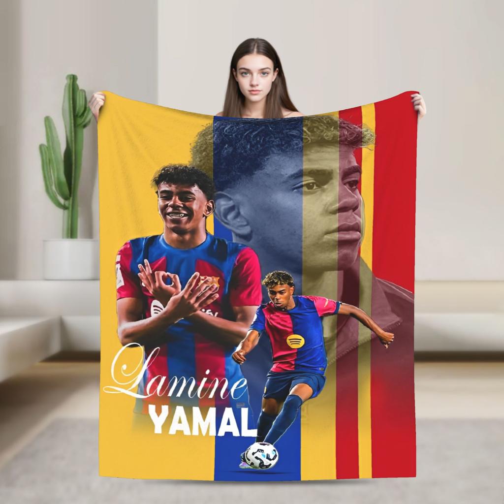 Number Football Lamine YYamal Fleece Blanket Custom Throw Blanket for Home xcm Quilt