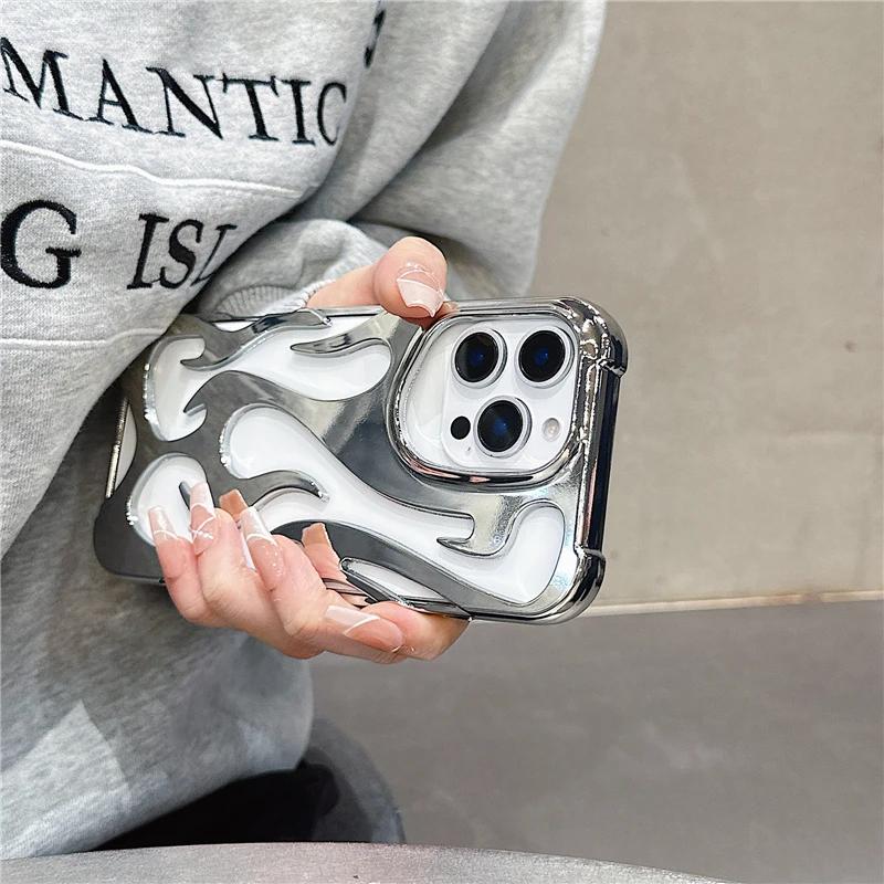 Для iPhone 16 Pro Max роскошный ажурный чехол с рамкой из огнестойкого покрытия для iPhone 11 12 13 14 15 16 Pro 14 15 16 Plus мягкий защитный чехол
