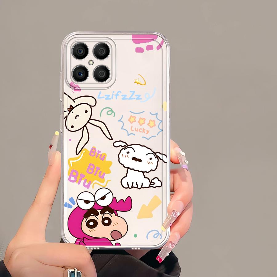 Shin Cartoon Little White Soft Phone Cover Case for Honor X8b X9b X8 X7b X9a X8a 90 Lite