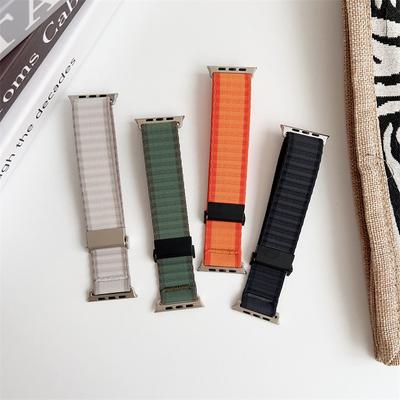 Нейлоновый ремешок для Apple Watch Band 45 мм 44 мм 40 мм 49 мм 41 мм 42 мм 38 мм ремешок-браслет Correa iWatch Series 4 5 6 Se 7 8 9 ultra Ultra2