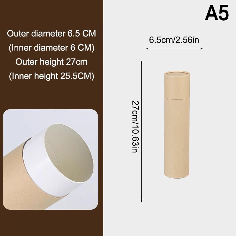 1 шт. Туба для упаковки флакона эфирного масла, коробка, крафт-картонные тубы, круглые крафт-бумажные контейнеры для карандашей, чайница, кофе