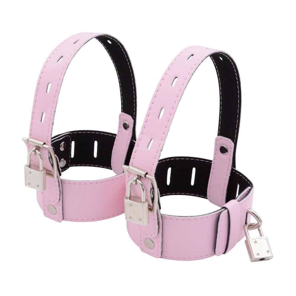 Leather Sexy High Heels SM Training Female Slave Binding Footcuff Sex Toy Adult Sex Product One Piece