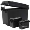 PerldVerge Toolbox, Black, Ammo Box, Set of 2, Storage, Tool Box, Work, Home, Camping, Waterproof, Car, with Lid, Resin