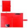 Custom Logo A4 Size PU Leather File Folder Portfolio Binder with Magnetic Buckle Clip for School and Document Use