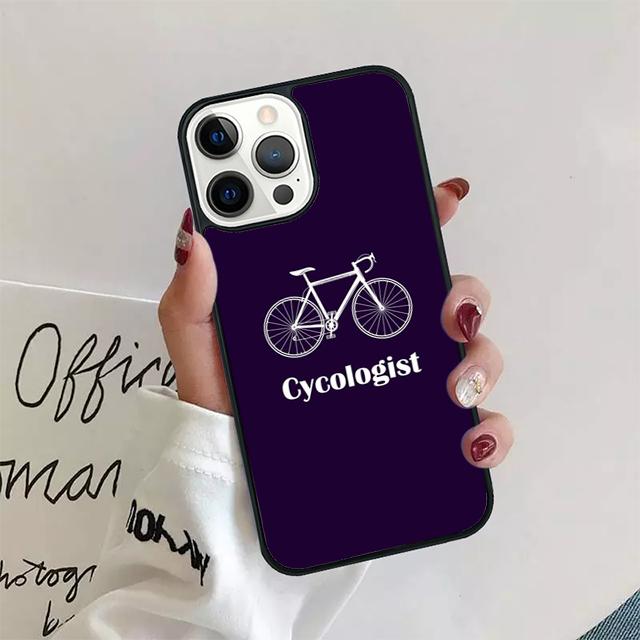 Чехол-ракушка для iPhone 17 Air 15 16 14 13 12 Pro Max 11 Pro Max Plus с изображением велосипедиста на шоссейном велосипеде