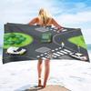 Cartoon Road Traffic Pattern Printing Series Seaside Vacation Beach Towel Swimming Bath Towel