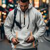 Men's Hooded Sweatshirts for Men Streetwear Autumn Winter Punk Style Tracksuit Sportswear Zip Up Hoodie Male