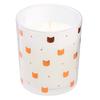 [Q5410] - Golden White 'Cats' Scented Candle (white Orchid Scent) - 80x70 Mm