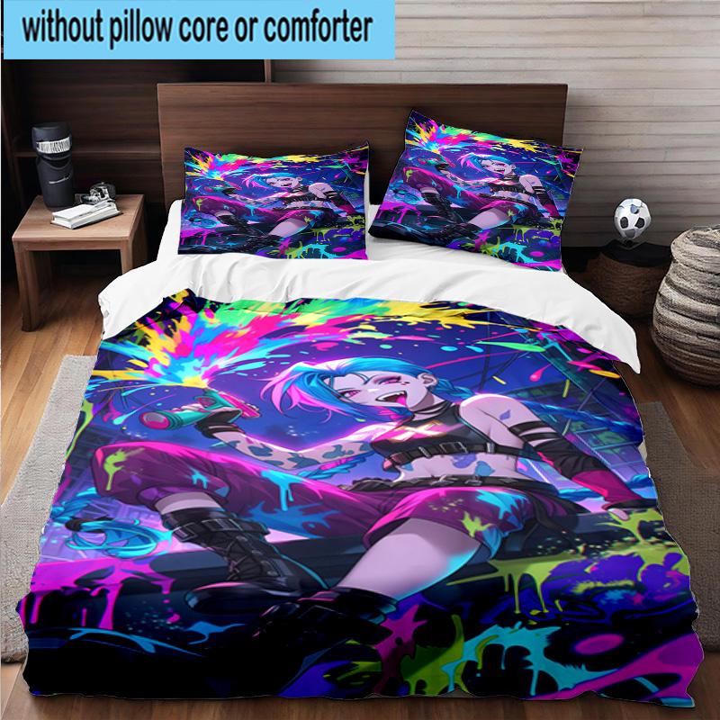 3PCS Fantasy Warrior Jing 3pcs Bedding,Including 3PCS Duvet Cover And 2pcs Pillowcases Perfect for Christmas,Ideal for Bedroom, Dormitory
