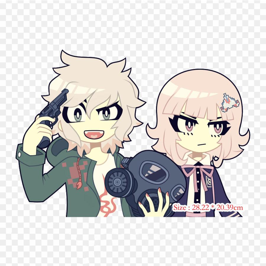 Danganronpa 2 Goodbye Despair Danganronpa V3 Killing Harmony наклейка с принтом на одежде DIY термонаклейки для футболок патч утюг на переносе патч