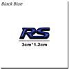 Metal RS Emblem Car Interior Metal Sticker Steering Wheel Dashboard Decal Badge For H+onda Civic C+hevrolet F+ord Focus RS Accessories