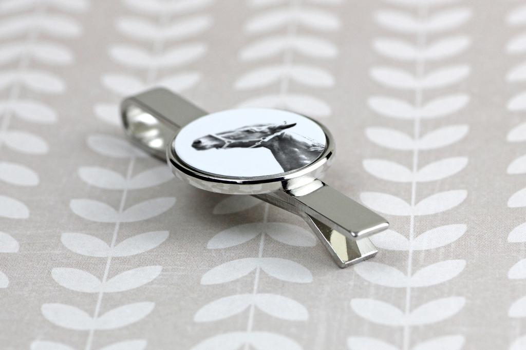 Hanoverian - tie clip with a horse, personalized tie clip, a unique gift for a man from the Art-Dog brand
