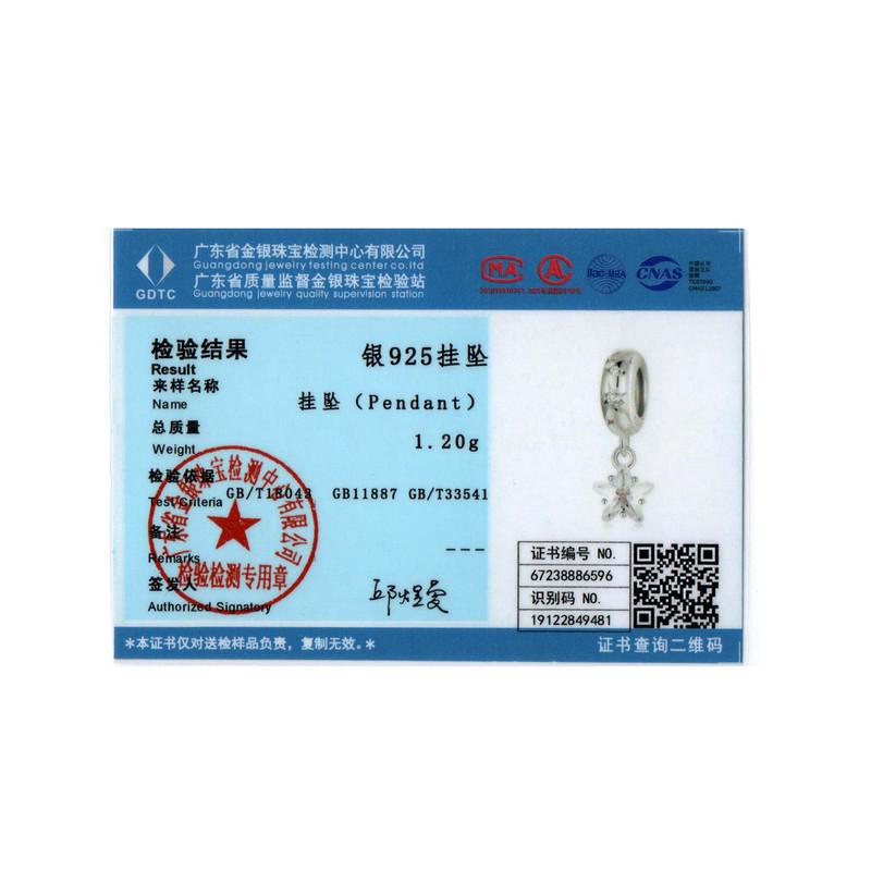 Bamoer 925 пробы серебро ослепительный циркон розовый цветок подвески божья коровка бусины для женщин браслет и ожерелье DIY ювелирные изделия