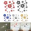 18Pcs Wall Sticker Acrylic Floral Mirror Wall Decor