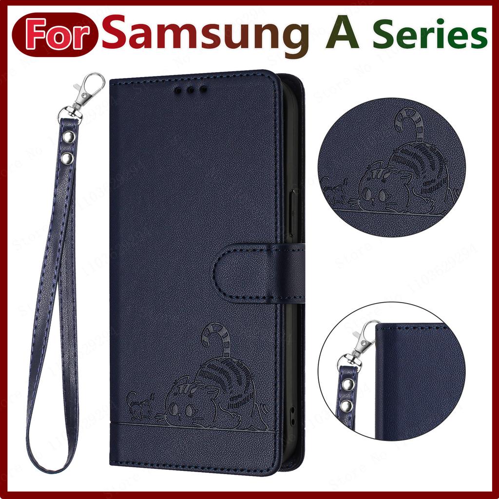 Подходит для Samsung Galaxy A04 A05 A03 A02 A01 A7 A8 2018 A750 A520 чехол для телефона Роскошный кожаный держатель для карт Кошелек Чехол для мобильного телефона
