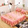 Bed Skirt Anti-dirty Sheet Bedspread Printed Elastic Band Bedclothes Queen King Skin-friendly Beds Protector Bedroom Decoration