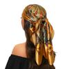Head Scarf Women Luxury  Square 90*90Cm Silk Foulard Satin Bandana Cheveux Soft Neckerchief Hijab Hair Scarves For Ladies