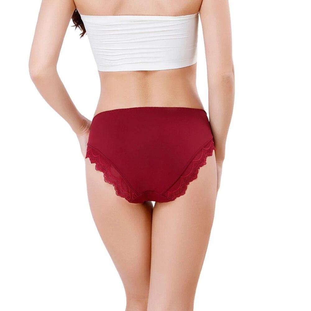 Женское нижнее белье с кружевной отделкой и цветочным принтом, трусики-бикини для женщин, бесшовные хипстерские дышащие мягкие эластичные трусы