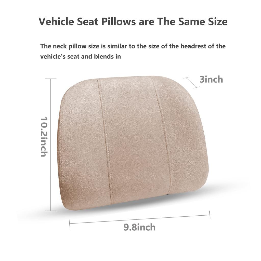 Подушка Forbell Car Memory Foam идеально подходит для шеи в автомобиле благодаря кожаной поверхности и внутренней части из пеноматериала с эффектом памяти, что снижает нагрузку на шею даже при долгом сидении.