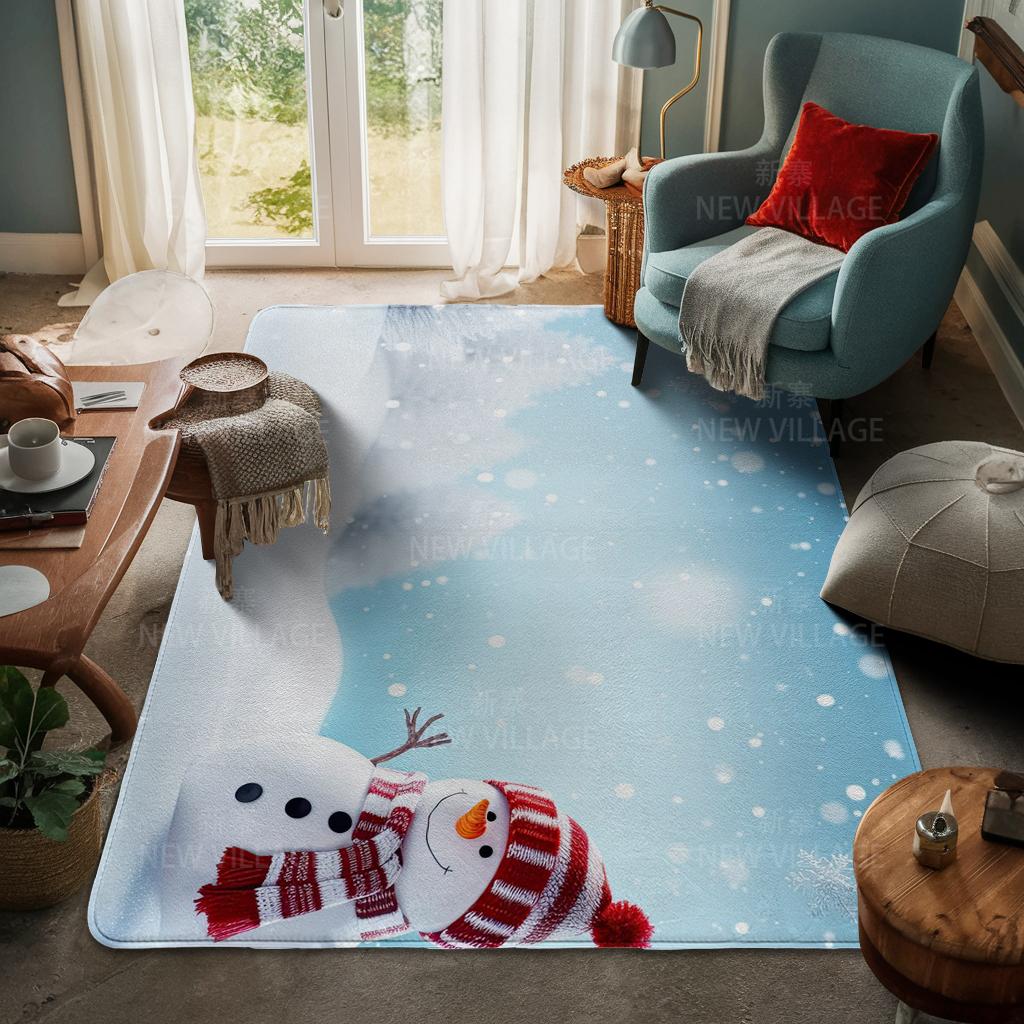 Ковер у входа в дом Домашний коврик у двери Гостиная Ванная Комната Ноги ванная комната Нескользящие коврики с водопоглощением для ванной Счастливого Рождества зима