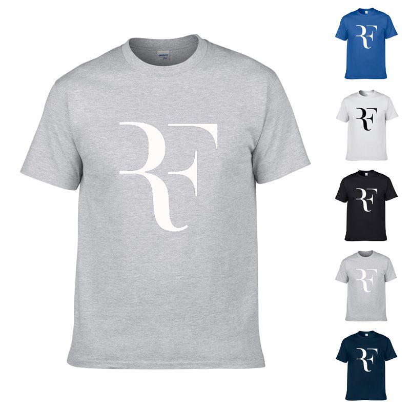 Мужская футболка Roger Federer Модная футболка Хлопковая Летняя Классическая Футболка с принтом Топы