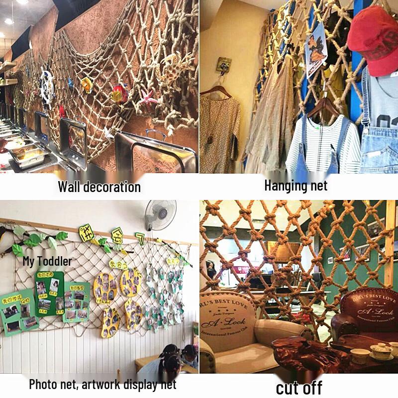 Hemp Rope Mesh Safety Net