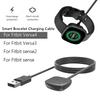 USB Charging Cable For Fitbit Versa 4 / 3 Smart Watch Replacement Charger Adapter For Fitbit Sense 2 Accessories