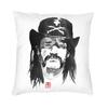 Hot Sale Retro Rock Singer Lemmy Cushion Cover  cm Velvet Throw Pillow Case for Living Room Sofa Bedding Pillowcase