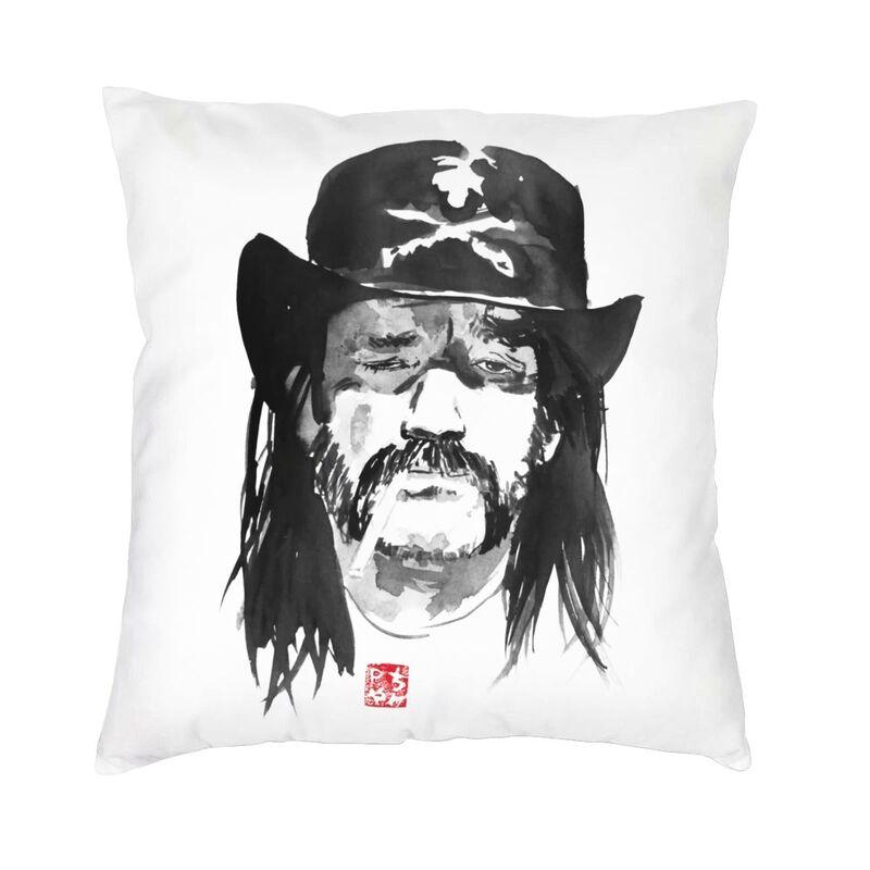 Hot Sale Retro Rock Singer Lemmy Cushion Cover cm Velvet Throw Pillow Case for Living Room Sofa Bedding Pillowcase