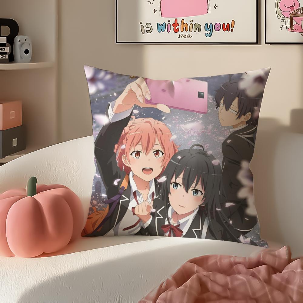 MMy Teen Romantic Comedy SNAFU Наволочка для подушки Короткий плюш Невидимая молния Комната Диван Наволочка