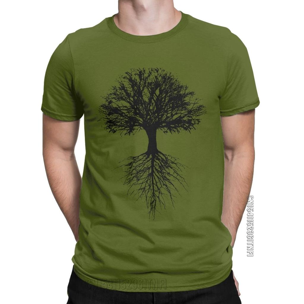 Awesome Tree of Life T-shirt Men's O Neck Cotton T-shirt Natural Classic Casual Comfort Short Sleeve Summer T-shirt