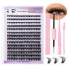 Single Eyelash Extension DIY Segmented Eyelash Thick D Curve False Eyelash for Eye Makeup