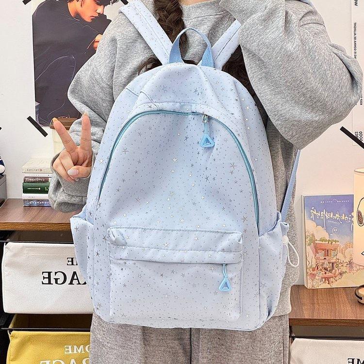 Schoolbag Korean version ins Small fresh backpack Korean version versatile large-capacity student backpack fashionable and casual Gypsy schoolbag