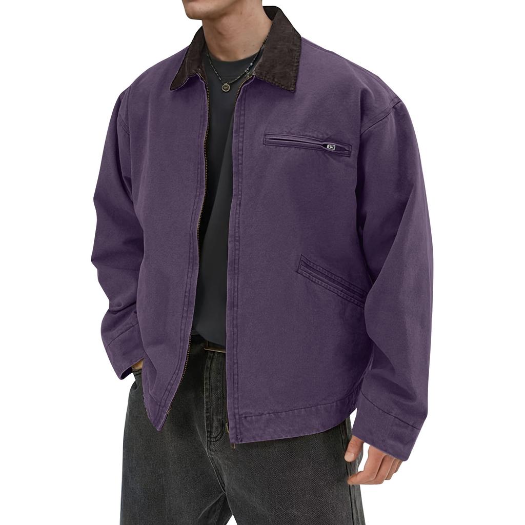 Men's Solid Color Camouflage Outdoor Sports Jacket Men's Pocket Button Casual Jacket