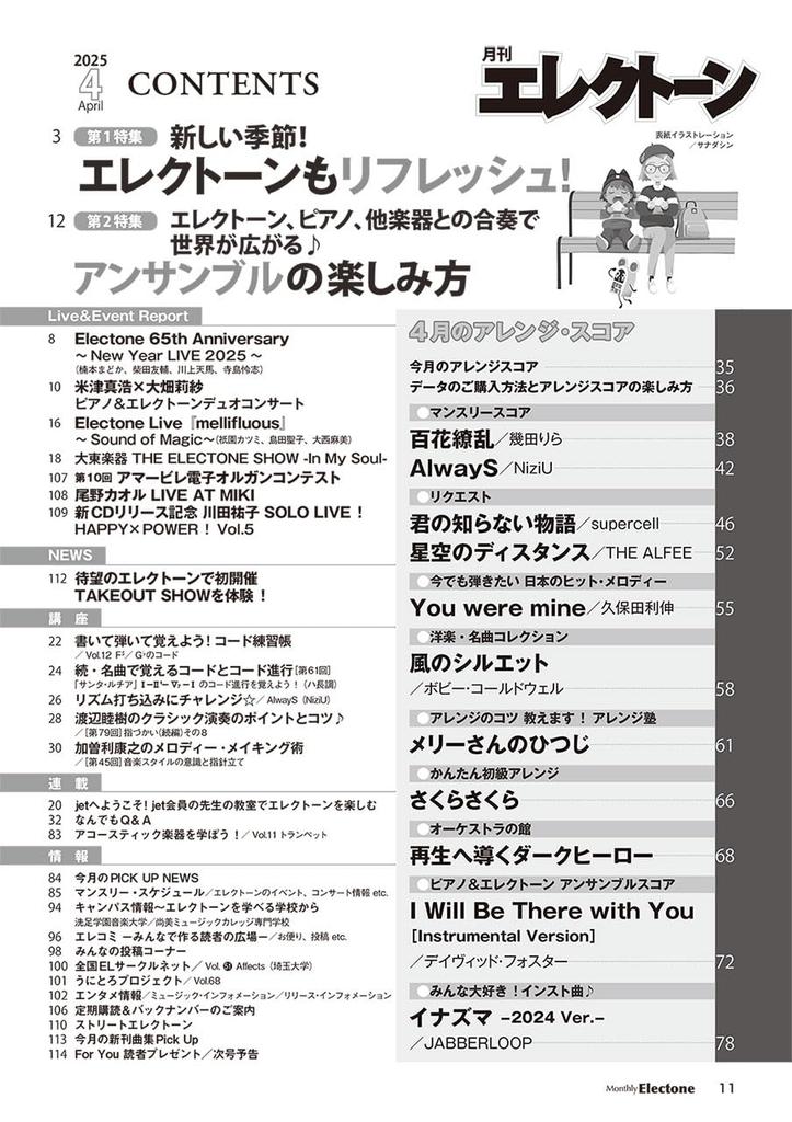 Ежемесячный выпуск Electone за апрель 2025 г.