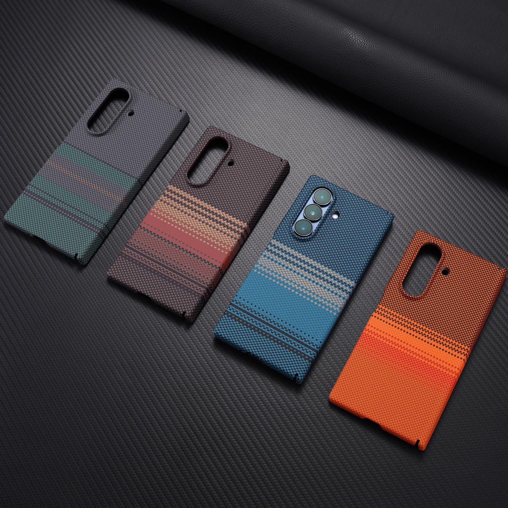 Business Kevlar Carbon Fiber Texture Magnetic Case for Samsung Galaxy Z Fold 8 Ultra 7 6 5 4 Screen Glass PC Hinge Protect Cover