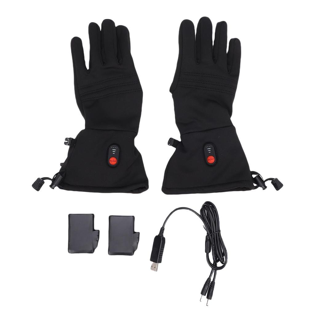 Heated Glove Liners Rechargeable Touchscreen Heated Thick Gloves for Cycling Skiing Hiking