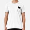 Cute Black Cat In a Pocket (the Void) T-Shirt S-5XL Best T-Shirt