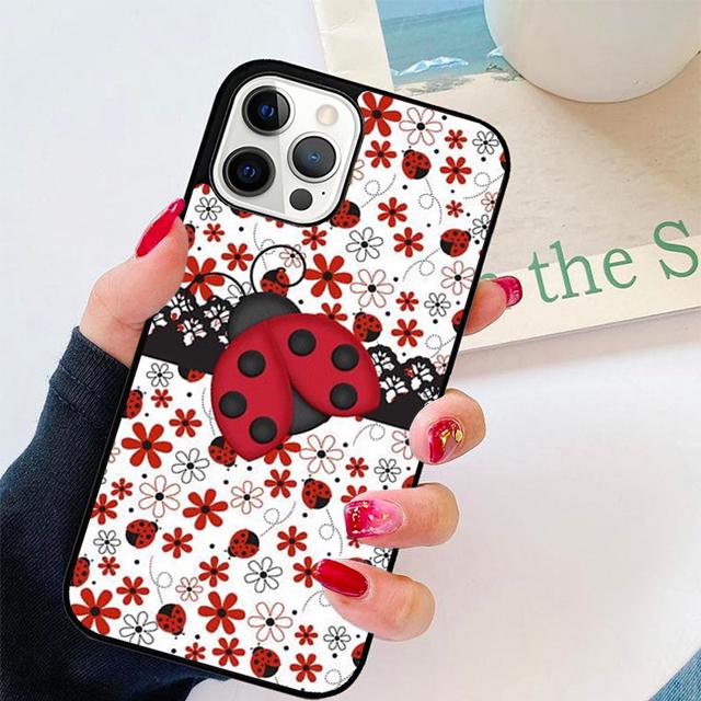 Осень 11 Цветных Божьих Коровок Чехол для Телефона Cover для iPhone 17 Air 16 16e 15 12 11 13 14 Pro Max Apple Plus Coque