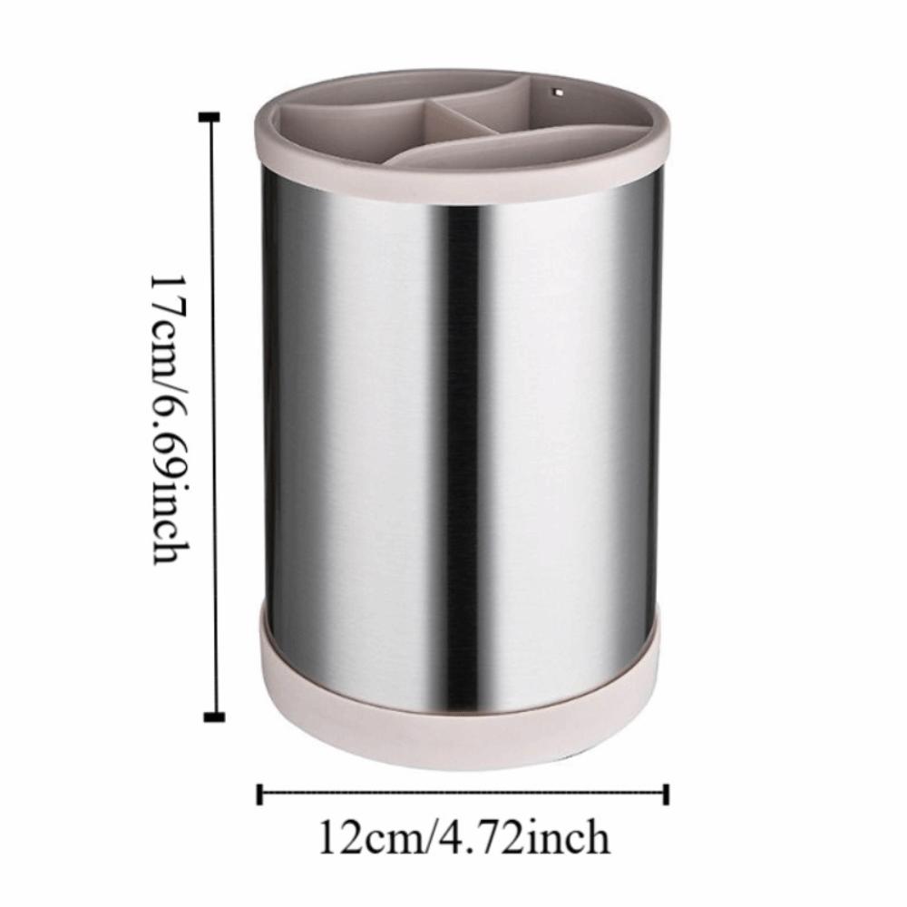 Rotatable Cooking Tools Organizer Plastic Cutlery Drainer Stand Kitchen Utensils Holder Home