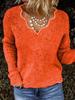 2023 Women's V-neck Knit Pullover Sweater - European & American Style, Cute & Multicolor, Hot Selling