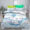 Home Textile Three-Piece Big-Eared Dog Cartoon Digital Printing Quilt Pillowcase Bedding