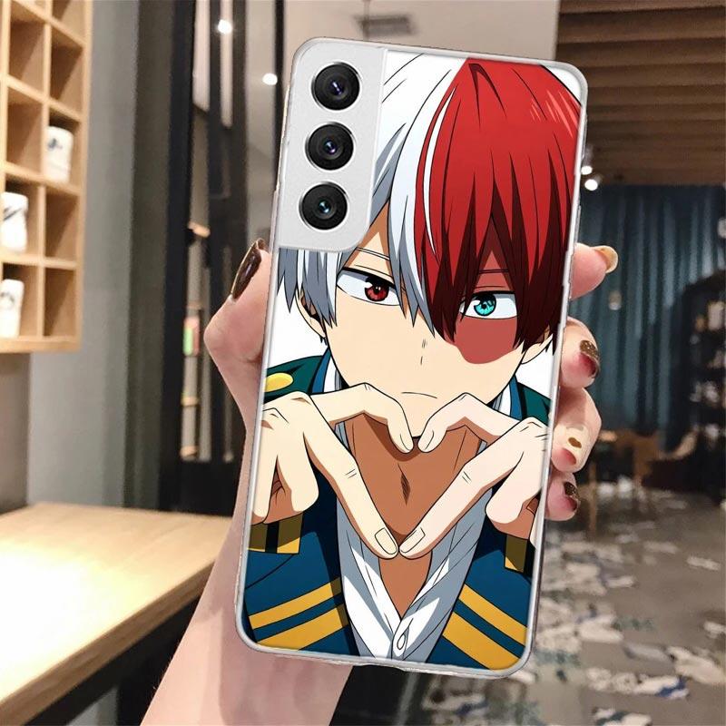 Todoroki Shoto MHA My Hero Soft Phone Case For Samsung Galaxy S24 S25 S23 S22 Ultra S21 Plus S20 FE S10 + S10E S25Ultra Pattern