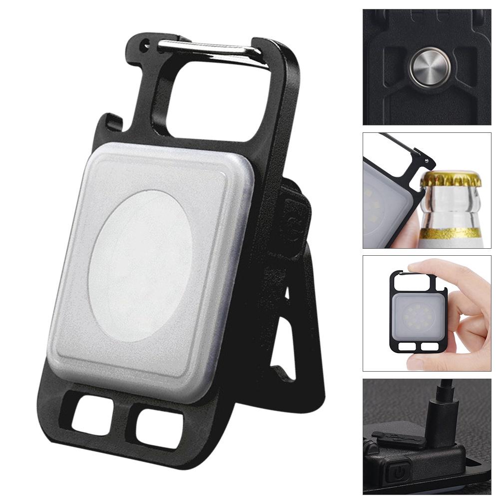 Аварийный блок питания Многофункциональный карманный мини-USB-фонарик Зарядный фонарик COB Рабочий свет Светодиодный брелок Открытый Кемпинг Рыбалка Велосипедный светильник