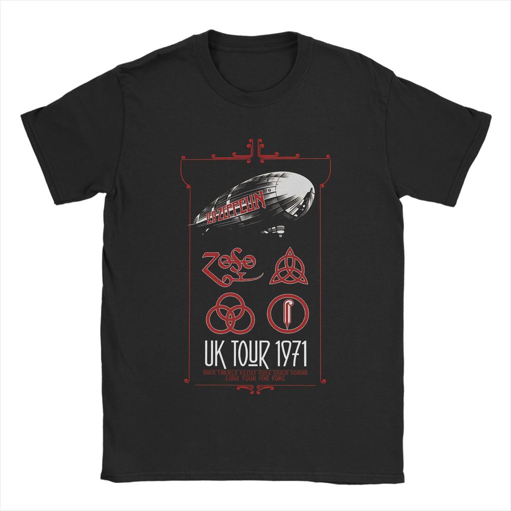 Rock band Led Zeppelins falling angel Awesome 100 Cotton Tees Short Sleeve T Shirts Crew Neck Tops Graphic Printed