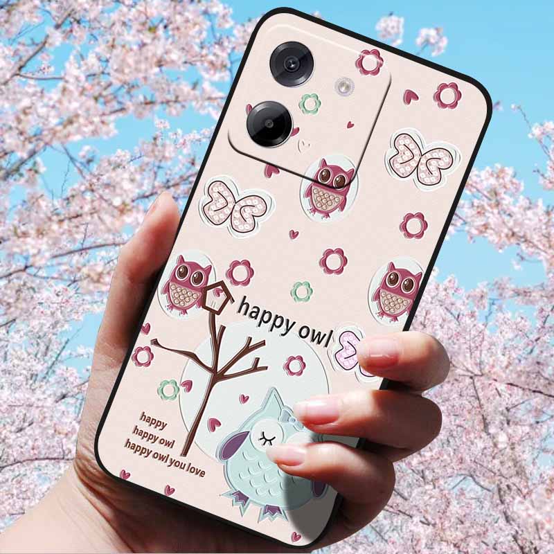 Чехол для Xiaomi Poco M7 Pro 5G 3D тиснение цветок мягкий силикон разные цветы для Poco M7 Pro 5G 3D милый мультяшный чехол