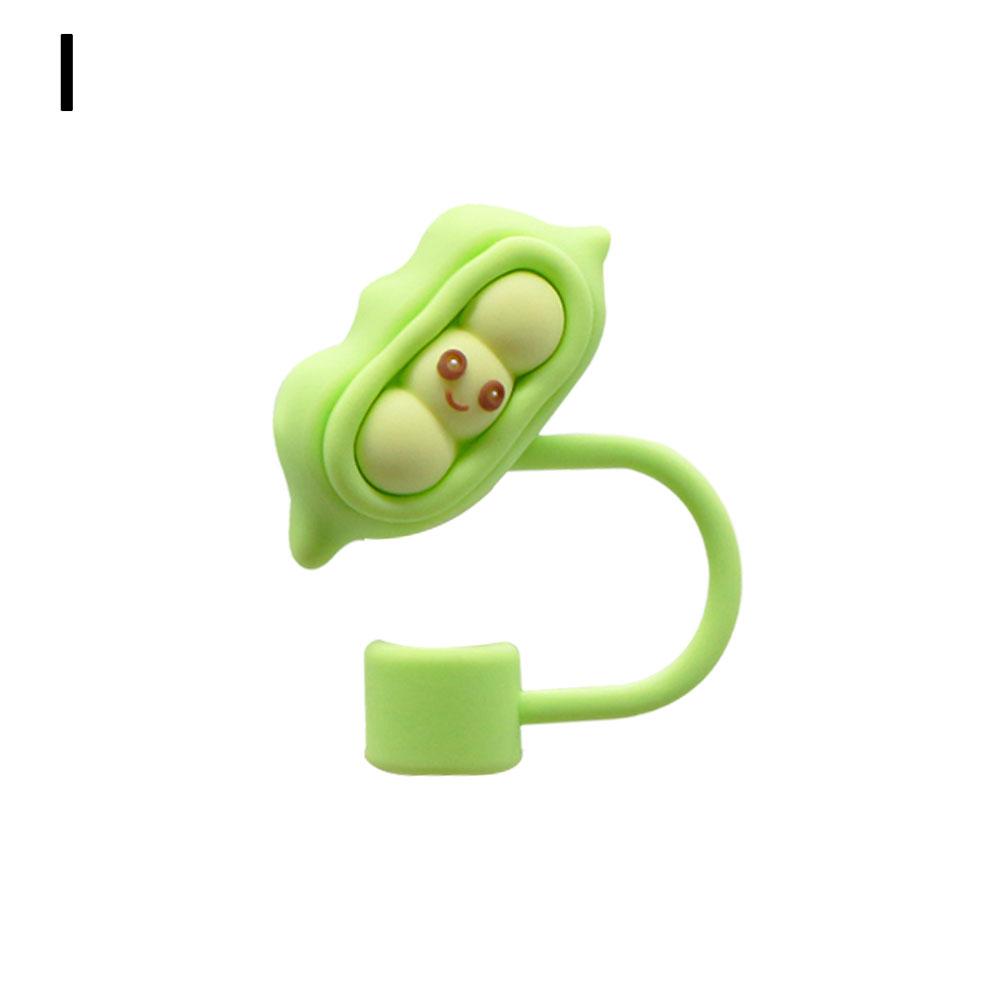 Cute Straw Covers Cap For Cup Compatible Silicone Reusable Straw Tips 10mm For Drinking Straw Topper Decoration